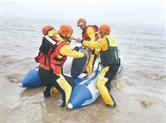 上虞区盖北避风港一带5人在海涂玩耍 3人被潮水卷走